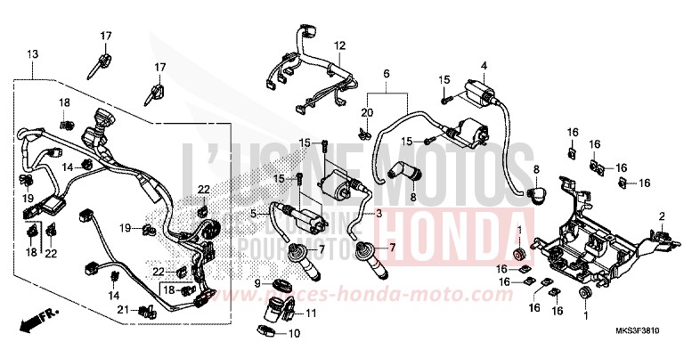 HILFSKABELBAUM/ZUENDSPULE von Africa Twin DCT MAT BALLISTIC BLACK METALLIC (NHA86) von 2020
